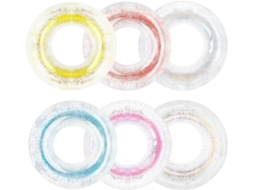 Boias Infláveis ​​para Piscina, Tamanho Adulto, Com Confete E Glitter, Boias Transparentes Para Piscina No Verão, Para Adultos E Crianças (6 Unidades)