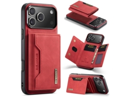 Capa De Couro Para Iphone 17 Pro Max Dg.ming Série M2 Com 3 Compartimentos Para Cartões.
