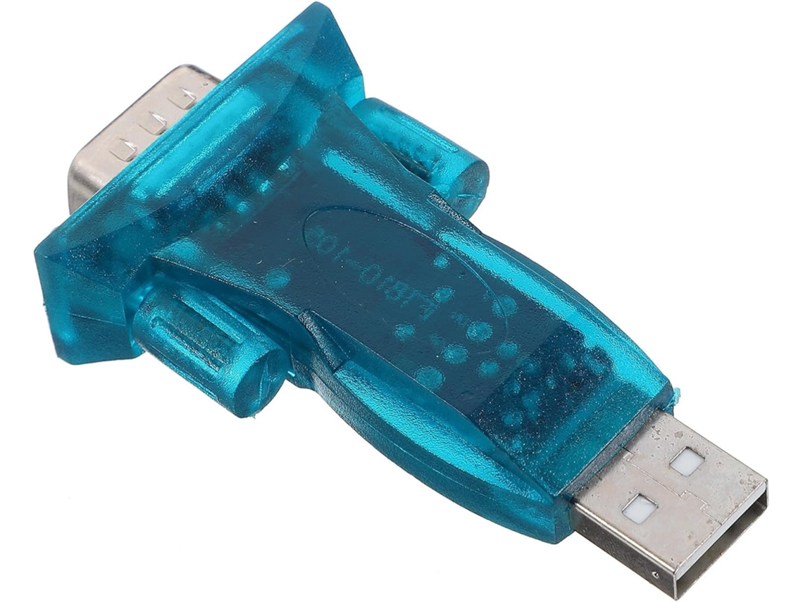 Conversor Serial Usb Para Rs232, Cabo De Plástico Azul