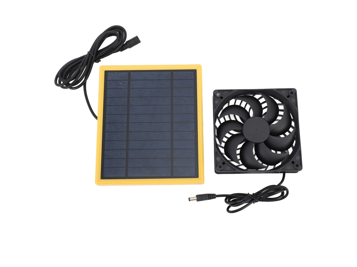 Kit Ventilador Painel Solar 20w À Prova D'água Silencioso