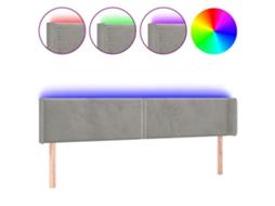 Led Headboard, Led Headboards Vidaxl Cinzeto Veludo (203 X 16 X 78/88 Cm)