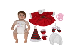 Boneca Natalina Laxiscreed De 15,7 Polegadas Com Pele De Silicone Macia Para Celebrações De Natal