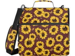 Organizador de mesa em formato de pasta, com altura ajustável, grande capacidade, 3,8 cm, dobrável em 1,5 polegadas, com bolsa de armazenamento e 3 fechos.