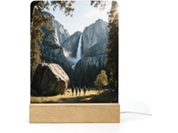 Led Night Light Cachoeira Do Vale De Yosemite Acrílico Com Base Banheiro, Corredor, Quarto E Sala