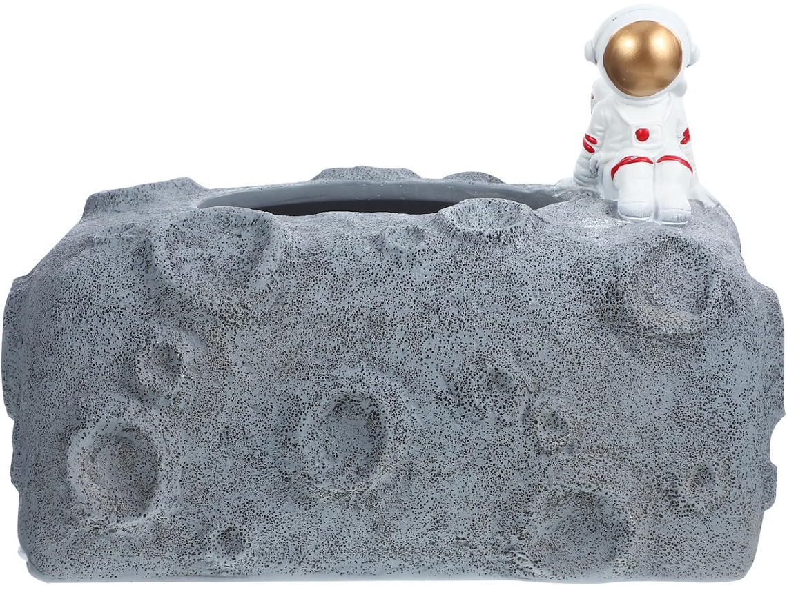Caixa De Lenços De Papel Em Resina Com Tema De Astronauta Para Casa Ou Escritório, Design Criativo E Resistente.