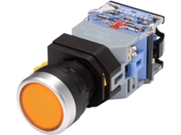 Botão De Pressão Iluminado La38 22mm Com Trava Automática E Reset, Botão Plano De 24v, Vermelho E Verde, Botão De