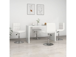 Vidaxl Cadeiras De Jantar 4 Pcs Couro Artificial Branco