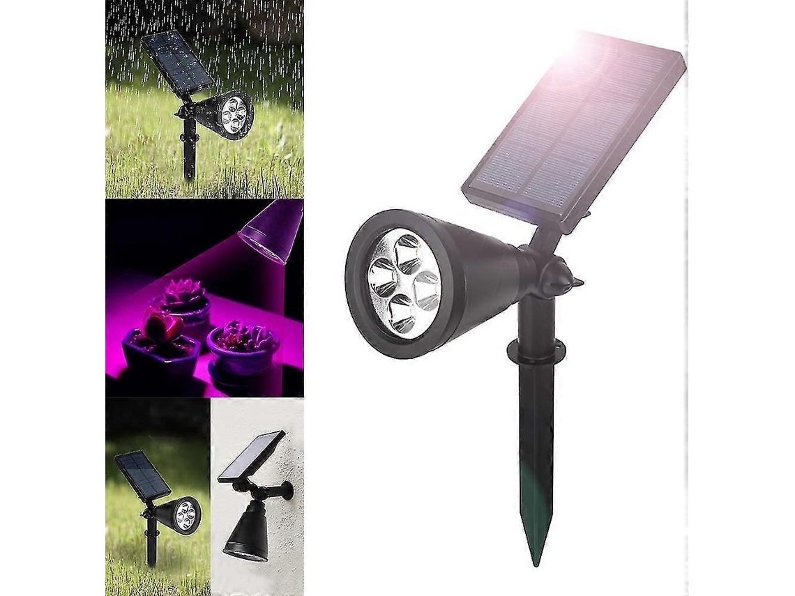 Rebe lámpara Solar de Crecimiento para Plantas Con 4 Led Ajustable Flexible 90 Grados Luz Led Solares
