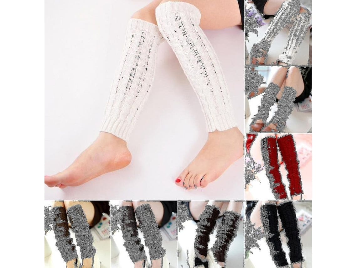 2026 calentadores de Piernas para Mujer Tejidos a Punto Cable Invierno Calientitos Medias Leggins Bufandas para Botas Srbtv