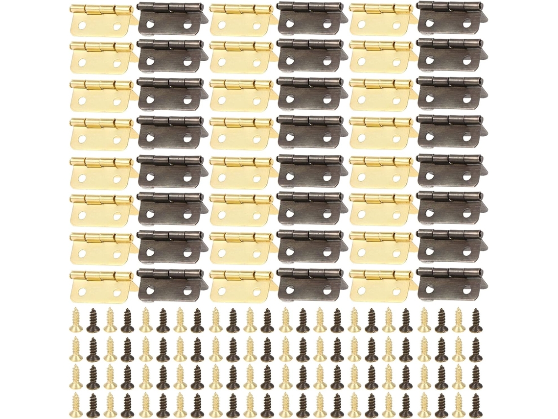 Conjunto De 2 Dobradiças Para Portas Móveis, Armários, Parafusos