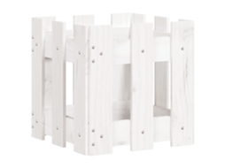 Garden Planter, Garden Planters Vidaxl Branco Madeira De Pinho (30 X 30 X 30 Cm)
