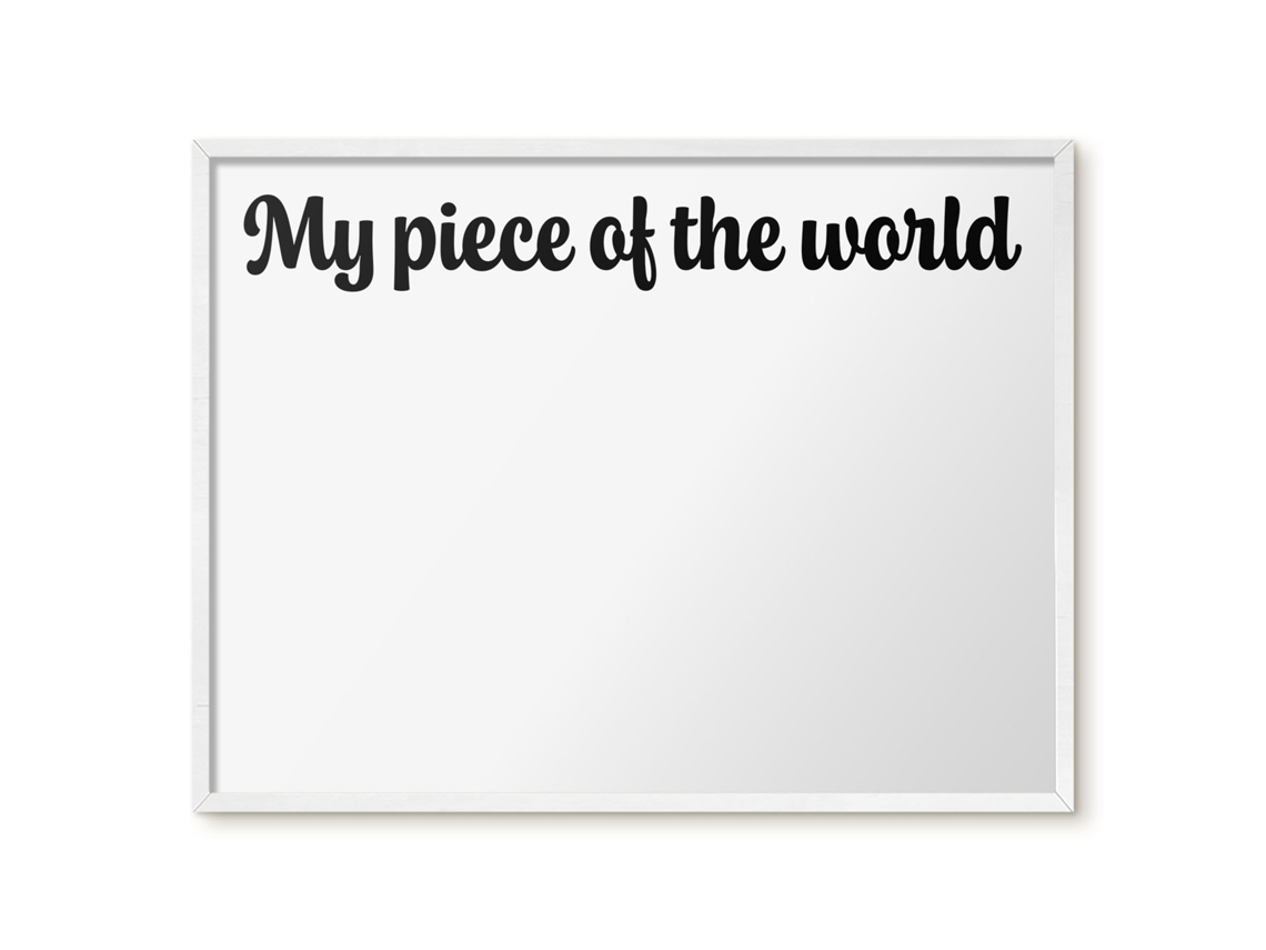 Magnetic Glass Board My Piece Of The World For The Hall Espelharte (80x60 Cm)