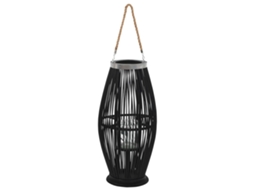 Candle Holder, Candle Holders Vidaxl Preto Bambu (n/a)