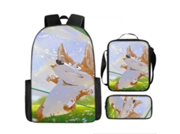 Mochila De Estudante 17 Polegadas - Conjunto 3 Peças Com Estojo E Lancheira Ideal Para Escola (estilo 17)