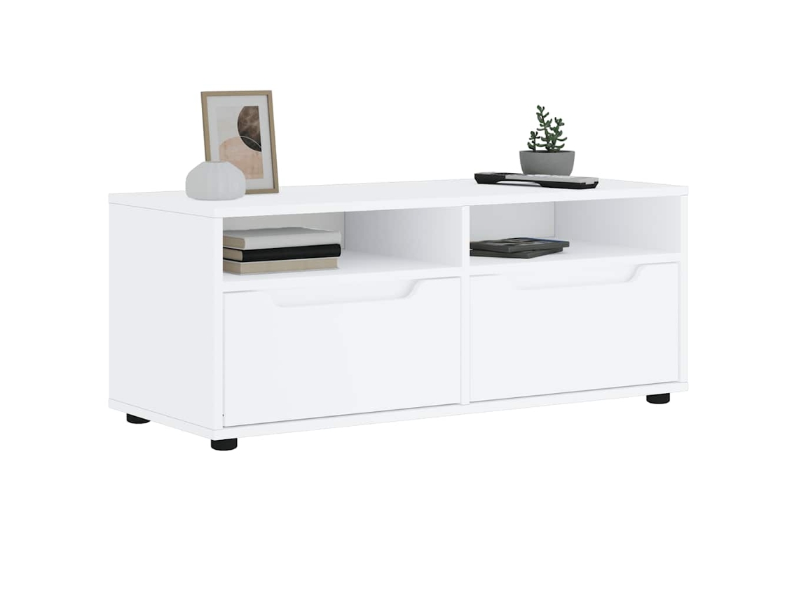 Vidaxl Móvel Tv Visnes Derivados De Madeira Branco 100x40x38 Cm