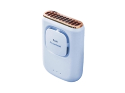 Ventilador De Pescoço Recarregável Para Camping Azul