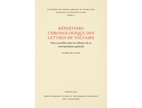 Livro Un Repertoire Chronologique De Lettres De Voltaire De André Delattre (francês)