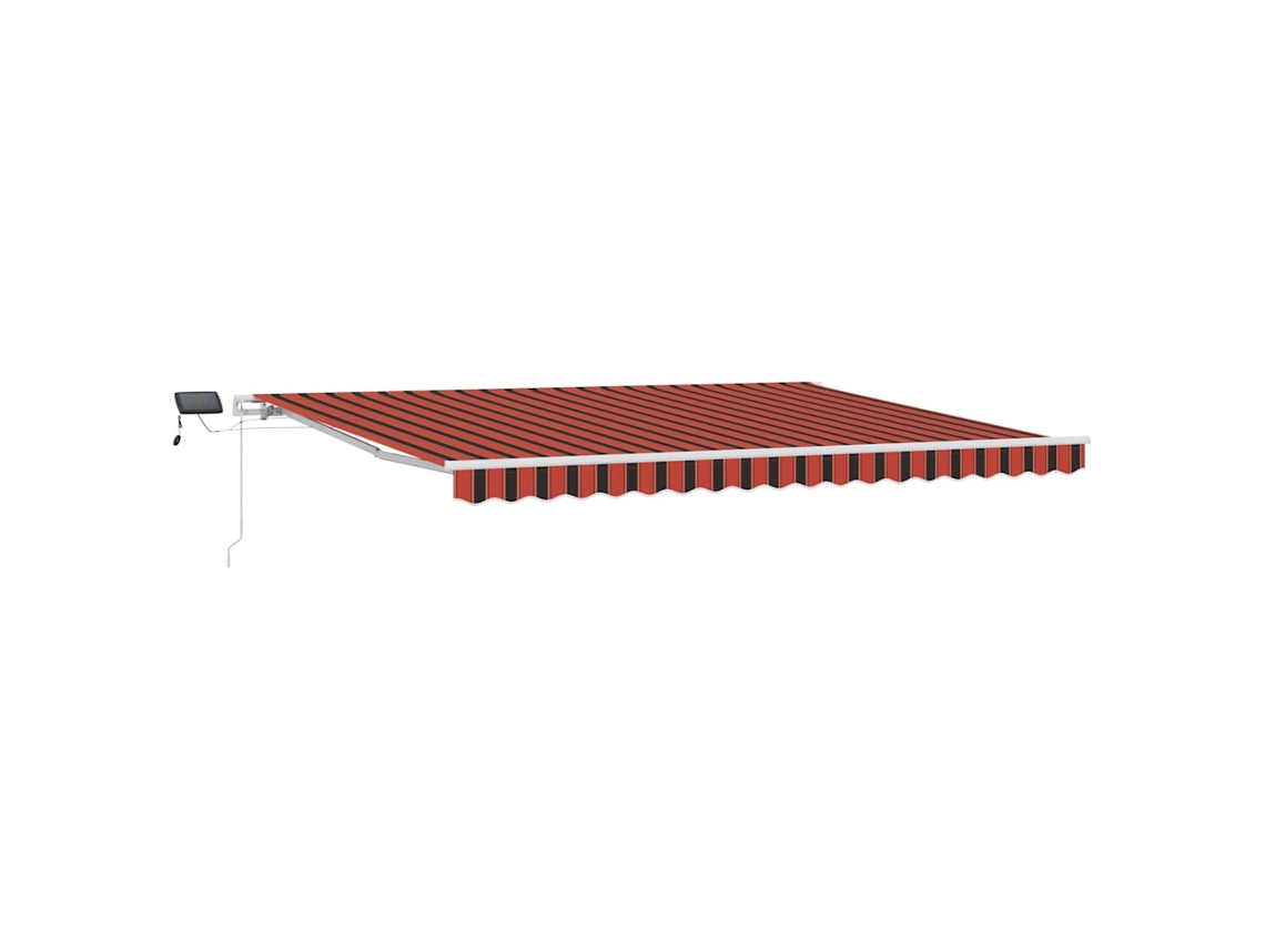 Conjunto 1 Toldo Retrátil Vidaxl Laranja Tecido (450 × 300 Cm)