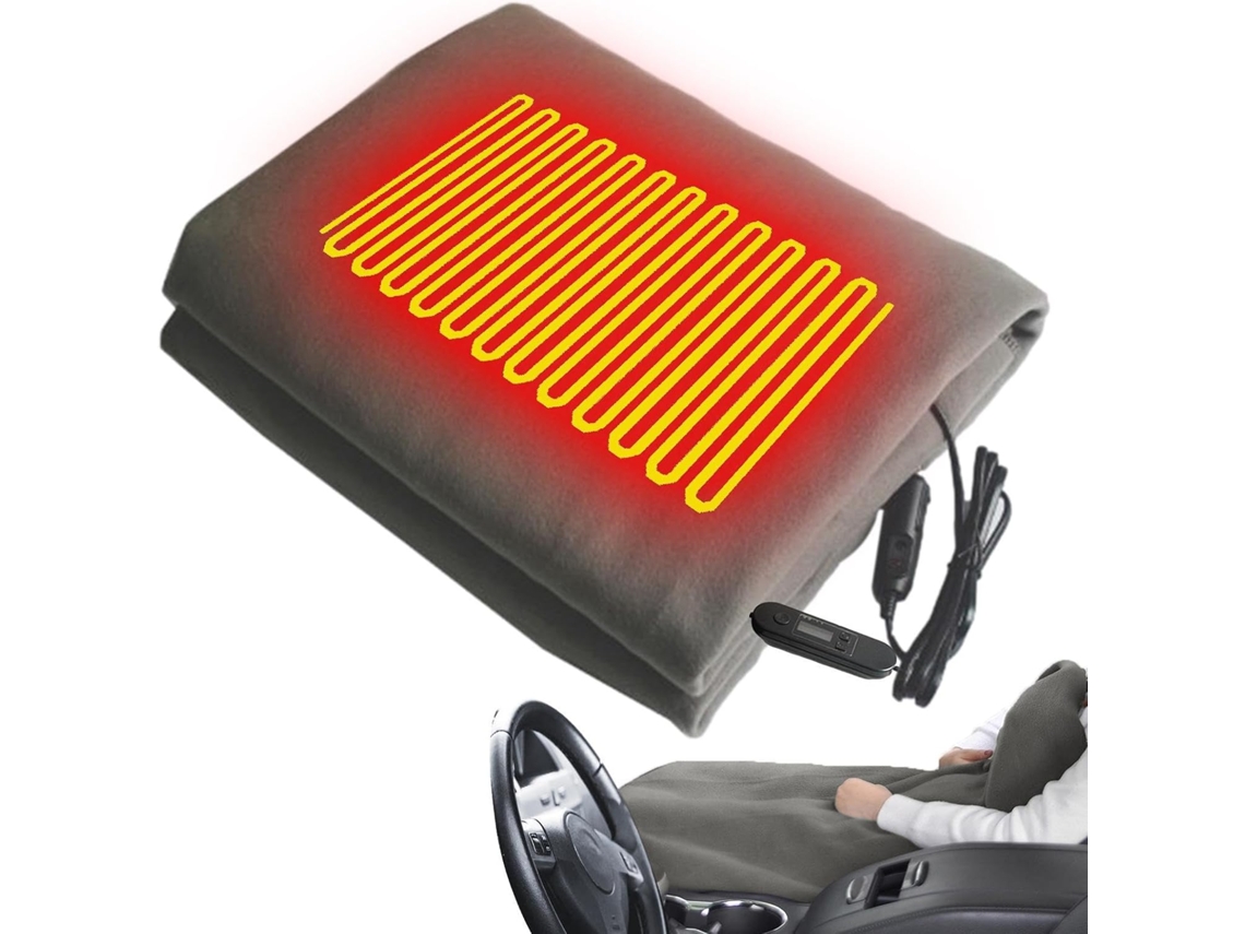 Manta Elétrica Aquecida Aconchegante, Aquecimento Rápido, Material de Lã Macia Distribuição Uniforme CHABERLU
