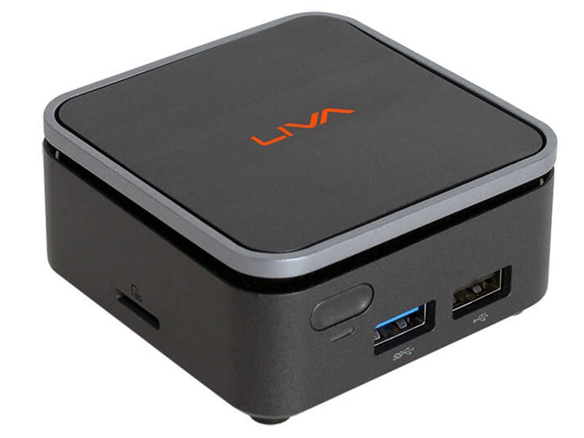 Mini PC ECS Liva Q2 N4120  Intel Celeron N 4 Gb Lpddr4-Sdram 64 Gb Emmc Windows 11 Preto Prateado