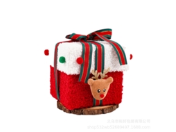 Caixa De Presente De Natal, Decoração De Caixa De Embalagem Em Formato De Maçã De Veludo, Estilo Véspera De Natal 9 Yunzii