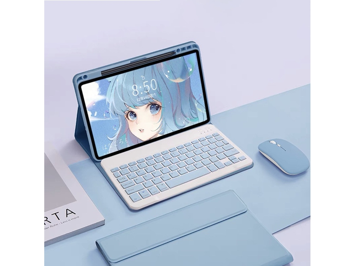 Elysve Capa Com Teclado Bluetooth Com Rato Para Xiaomi Pad 7/7pro 11,2 Polegadas, Cor Azul