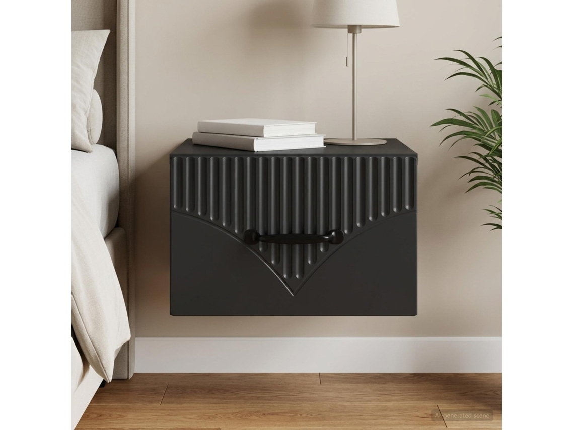 Vidaxl Gabinete De Canto Montado Na Parede Preto 34,5 X 33 X 20 Cm