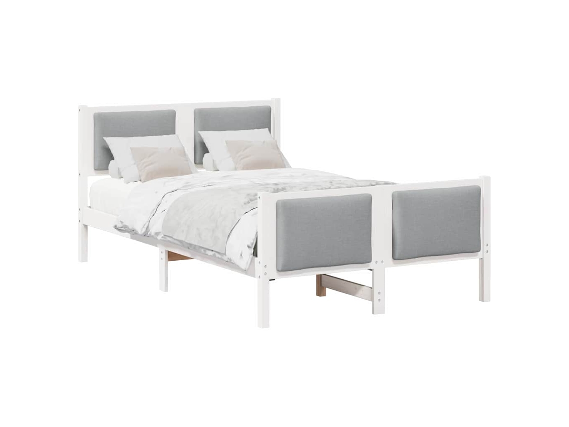Vidaxl Estrutura da Cama Cinzento claro 120 X 190 Cm Tecido