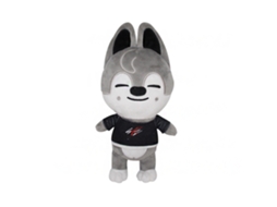 Peluche de Husky Cinza 20 Cm 1 Unidade