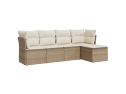 Garden Sofa Set, Garden Sofa Sets Vidaxl Bege Rattan / Vime (n/a)