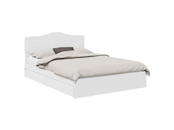 Cama com Armazenamento Branco MAISON EXCLUSIVE em Madeira Processada 160x200 cm