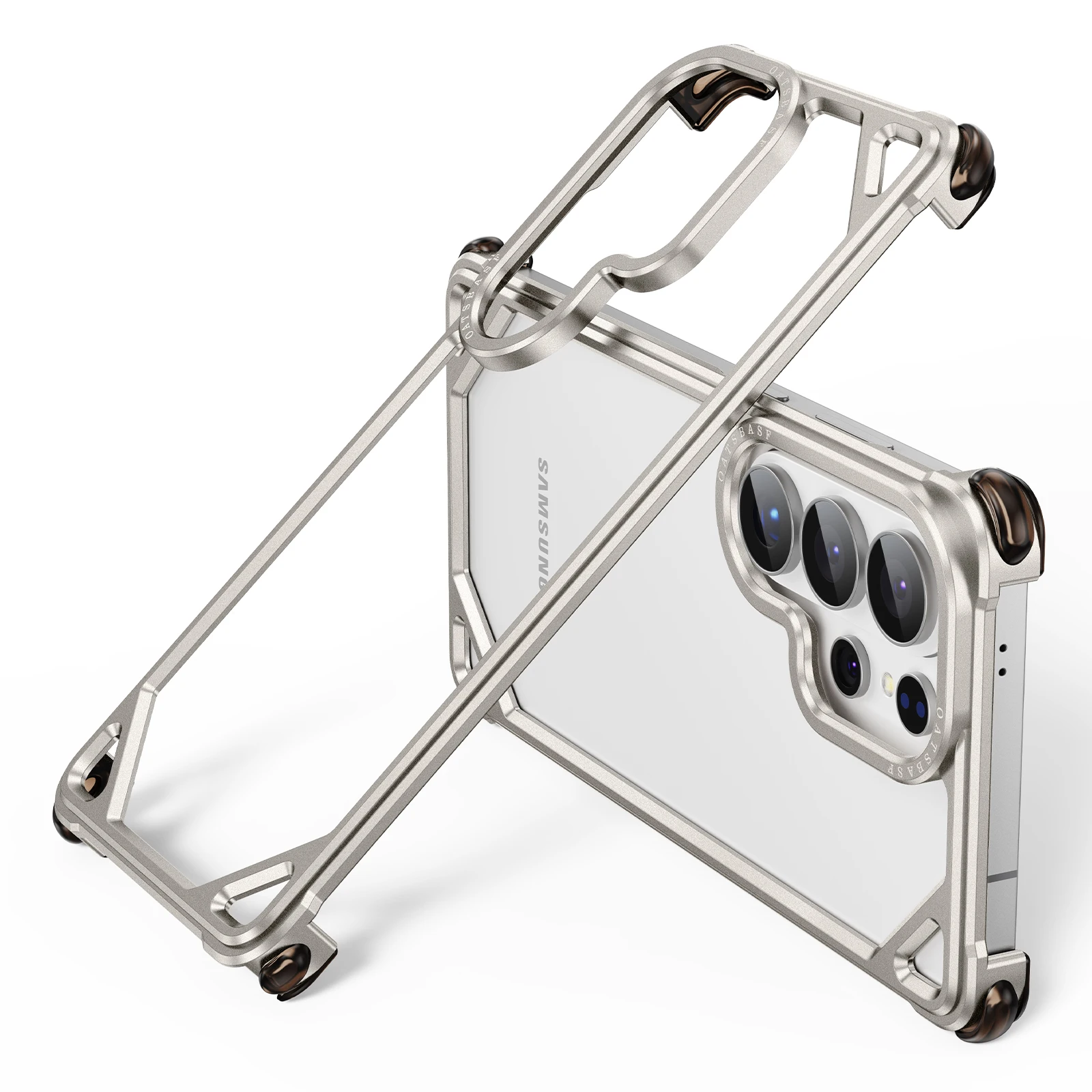 Capa Para Celular (titanium Galaxy S26 Ultra), Estrutura Minimalista Em Metal, Armação Em Liga De Alumínio, Resistente A Impactos E Quedas.