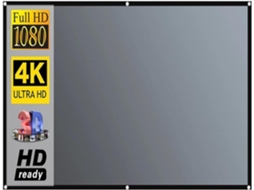 Tela de Projeção 133 Polegadas 16:9 Hd Antirreflexo Portátil