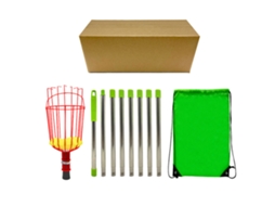 Cesta Recolectora De Frutas Com Palo Telescópico Ajustável 3.2m/10.5ft Ferramenta De Colheita Jardim