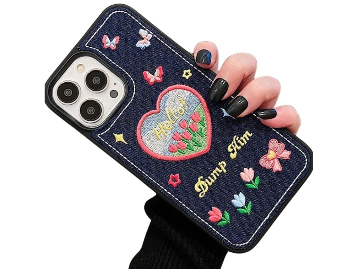 Capa Estrelas para iPhone 15 VEANXIN Azul