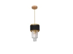 Candelabro, Luminã¡ria Pendente, Design Moderno, Tecnologia Led, 20cm Preto, Branco Frio Oem