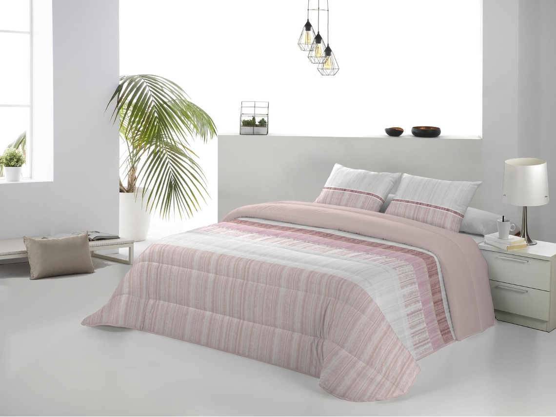 Colcha JVR Bombay (Poliéster - Rosa - 160 cm)