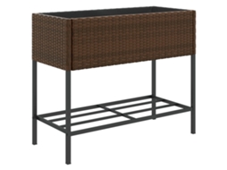 Garden Planter, Garden Planters Vidaxl Marrom Rattan / Vime (90 X 40 X 75 Cm)