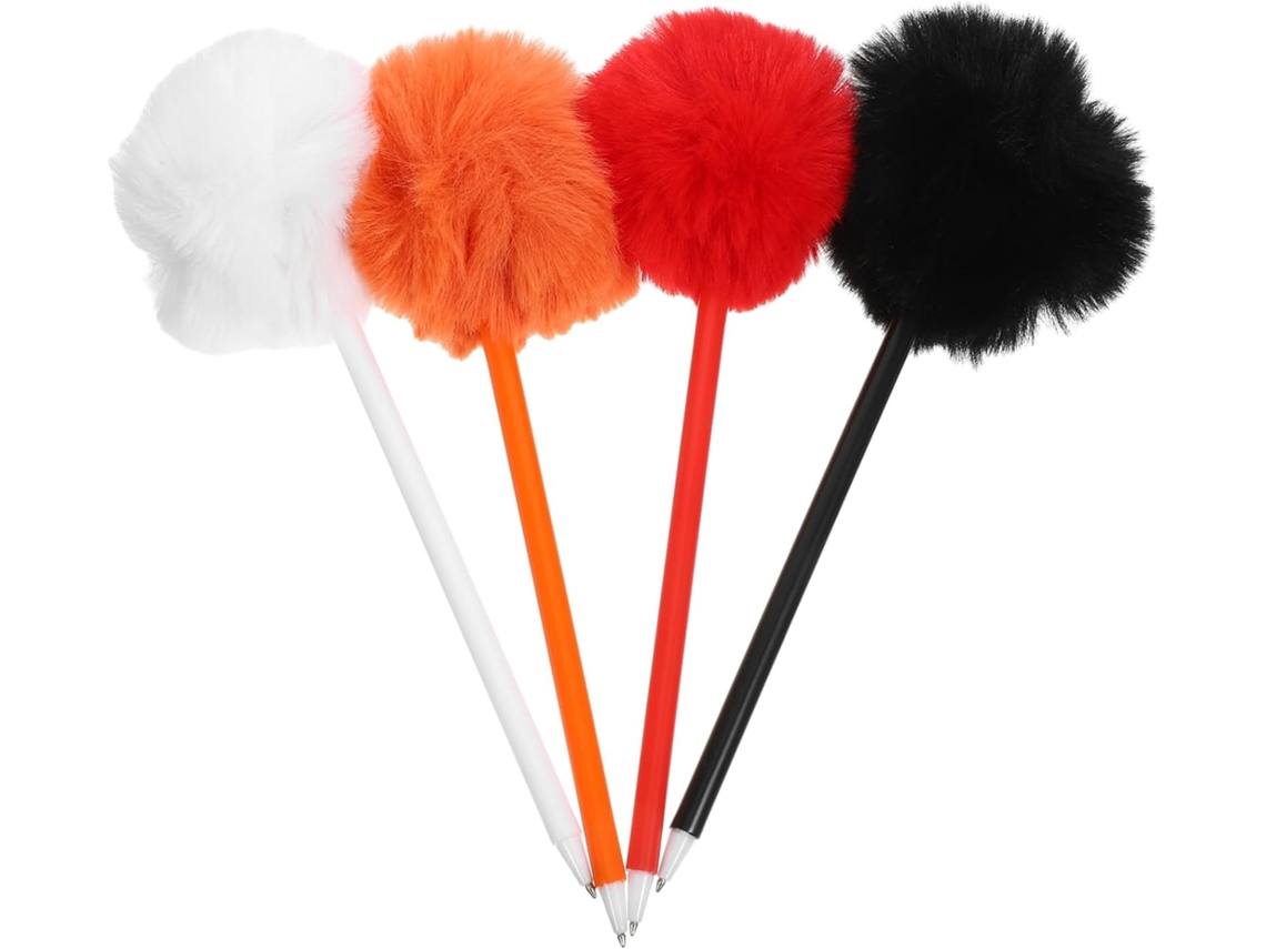 Conjunto De 4 Canetas Esferográficas Pelúcia Stobok, Utensílios
