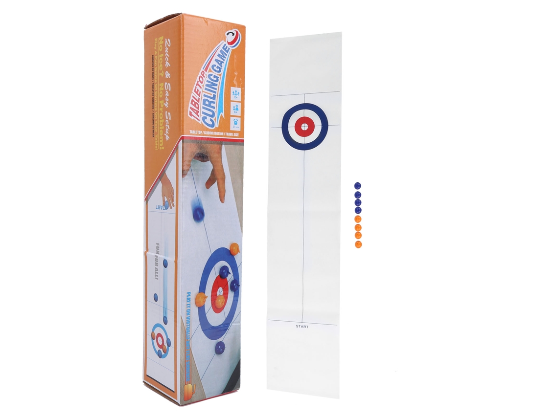 Mali jogo de Curling de Mesa Plegável Portátil para Crianças e Adultos na Festa