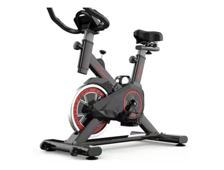 Bicicleta Estática de Spinning Profissional com Ecrã LCD, Transmissão Silenciosa por Correia, Resistência Regulável e Volante de Inércia
