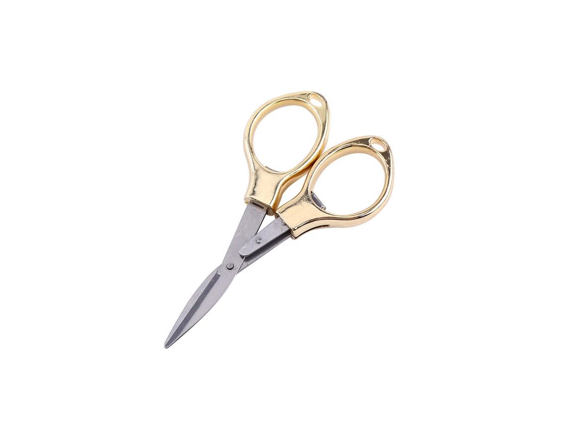 Tesouras de Pesca Mini Dobráveis com Chaveiro para Viagem