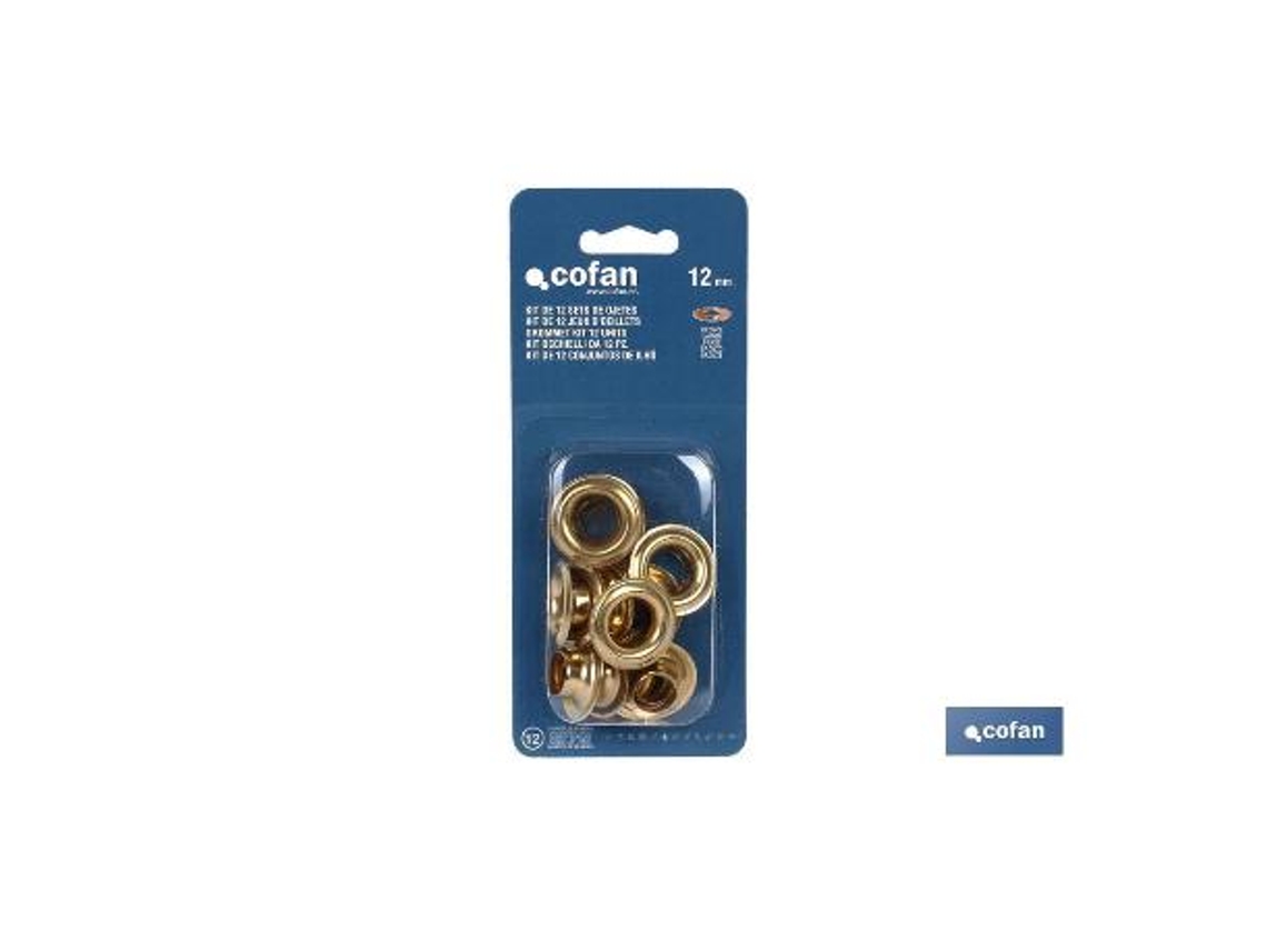Kit de 12 sets de ojetes 12 mm