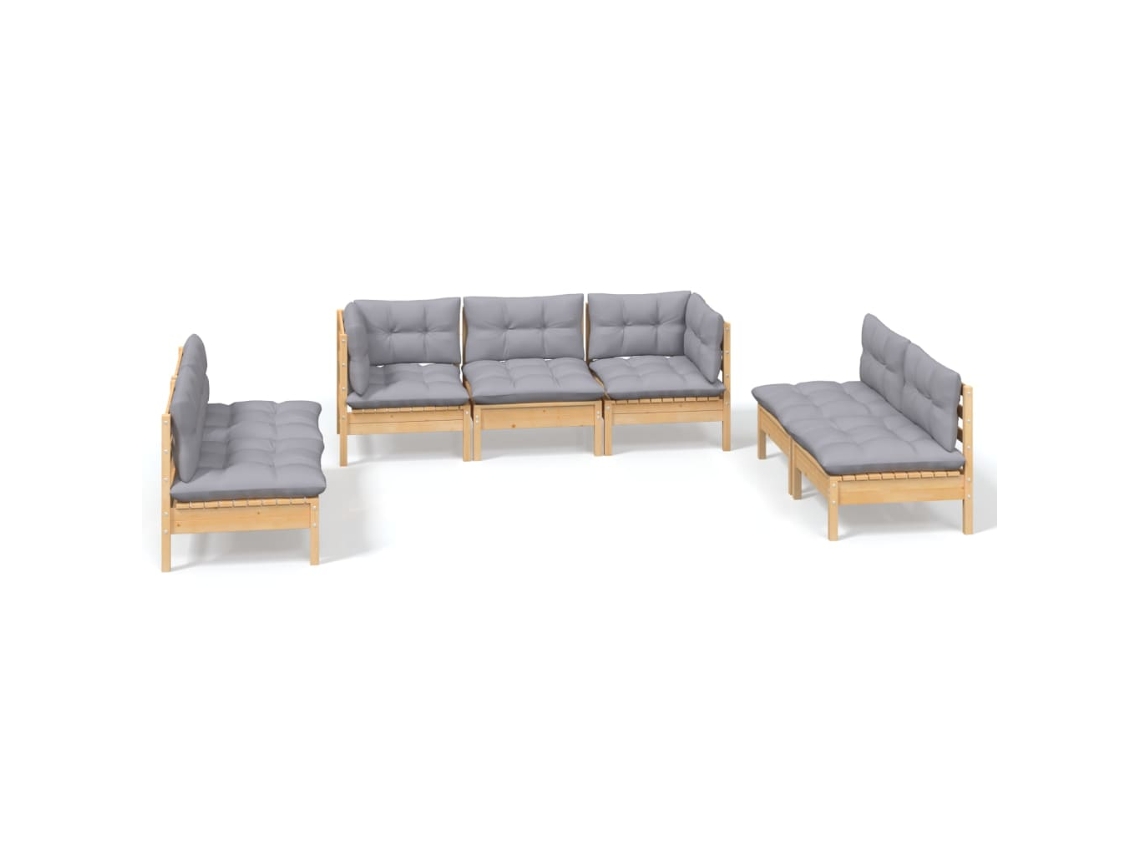 Garden Lounge Set, Garden Lounge Sets Vidaxl Cinzeto Madeira De Pinho (n/a)