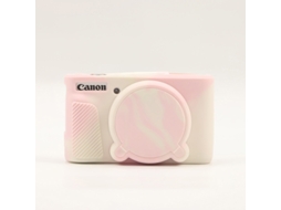 Capa Protetora Silicone HEXINYIGJLY para Canon Powershot Sx740/sx730leve, Antirriscos Rosa Nebuloso