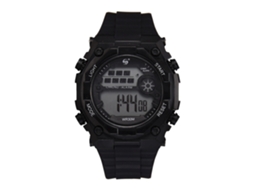 Relógio masculino casual, estilo estudante, pulseira de silicone à prova d'água, pulseira preta.