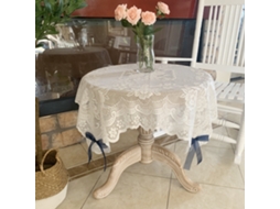 Lurelia Toalha De Mesa Quadrada Renda Impermeável Floral Vintage Natal