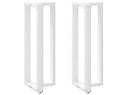 Vidaxl Pés De Mesa De Bar Em Forma De T, 2 Peças, Branco, 40x35x(110-111) Cm, Aço