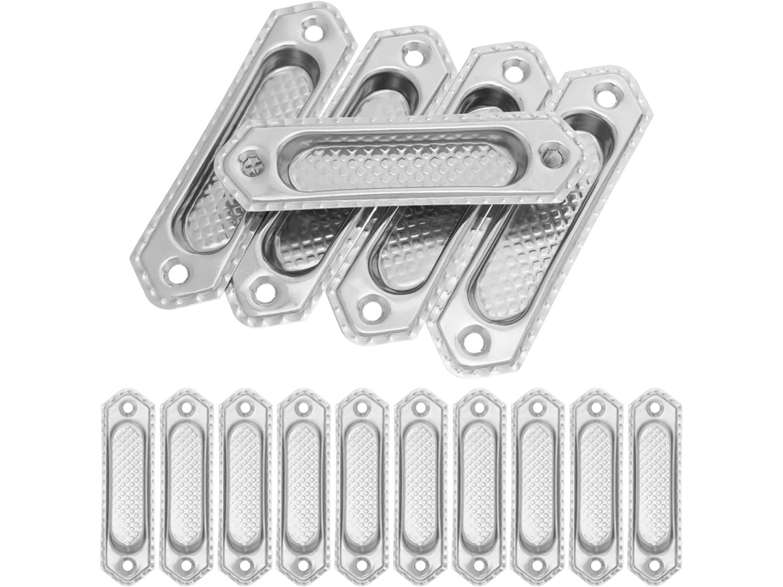Conjunto De 20 Puxadores Embutidos Mipcase Em Aço Inoxidável Para Gavetas E Portas Correr Móveis, Com Instalação Oculta
