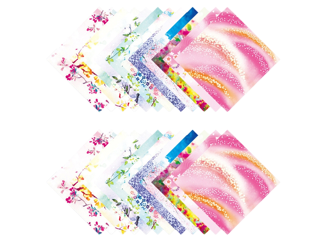 Papel para Origami 100 Folhas 15X15 Cm Cores Diferentes Criatividade NEVEANCE